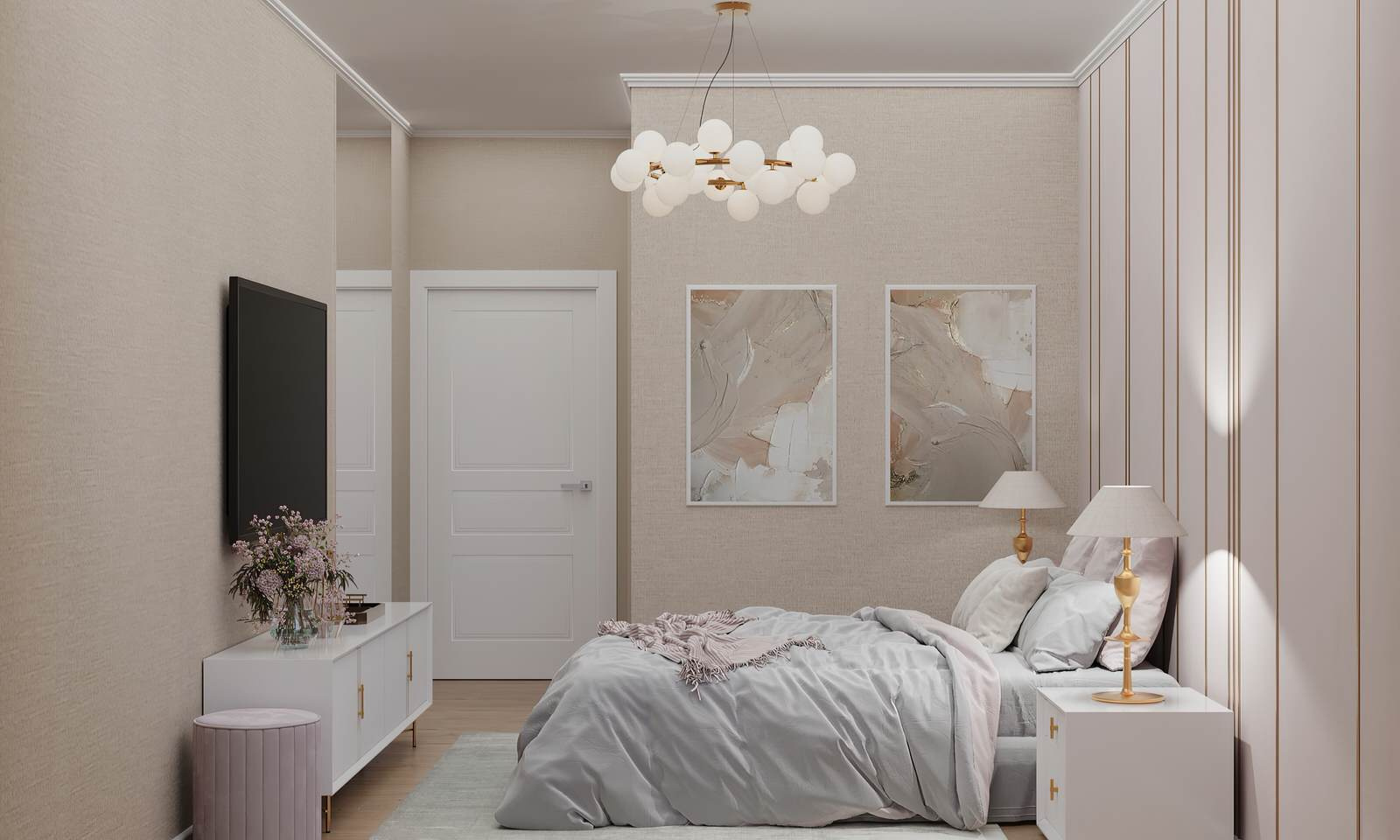 Трехкомнатная квартира 90м2