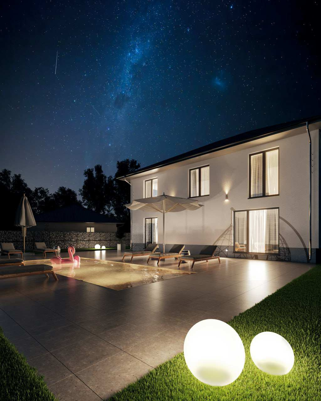 Stadtvilla mit Pool