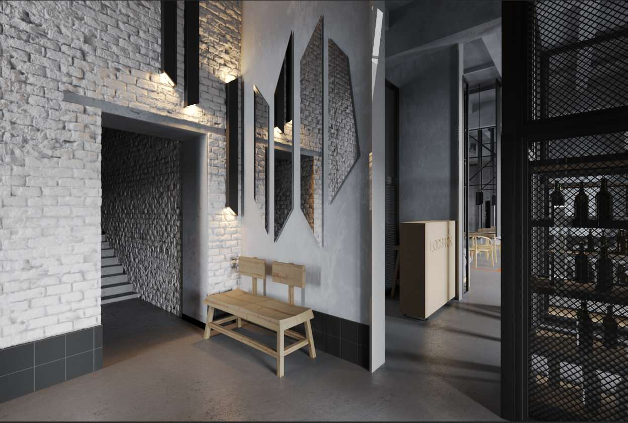 Визуализация Ресторан. Работа выполнена в 3dmax + Corona Render
