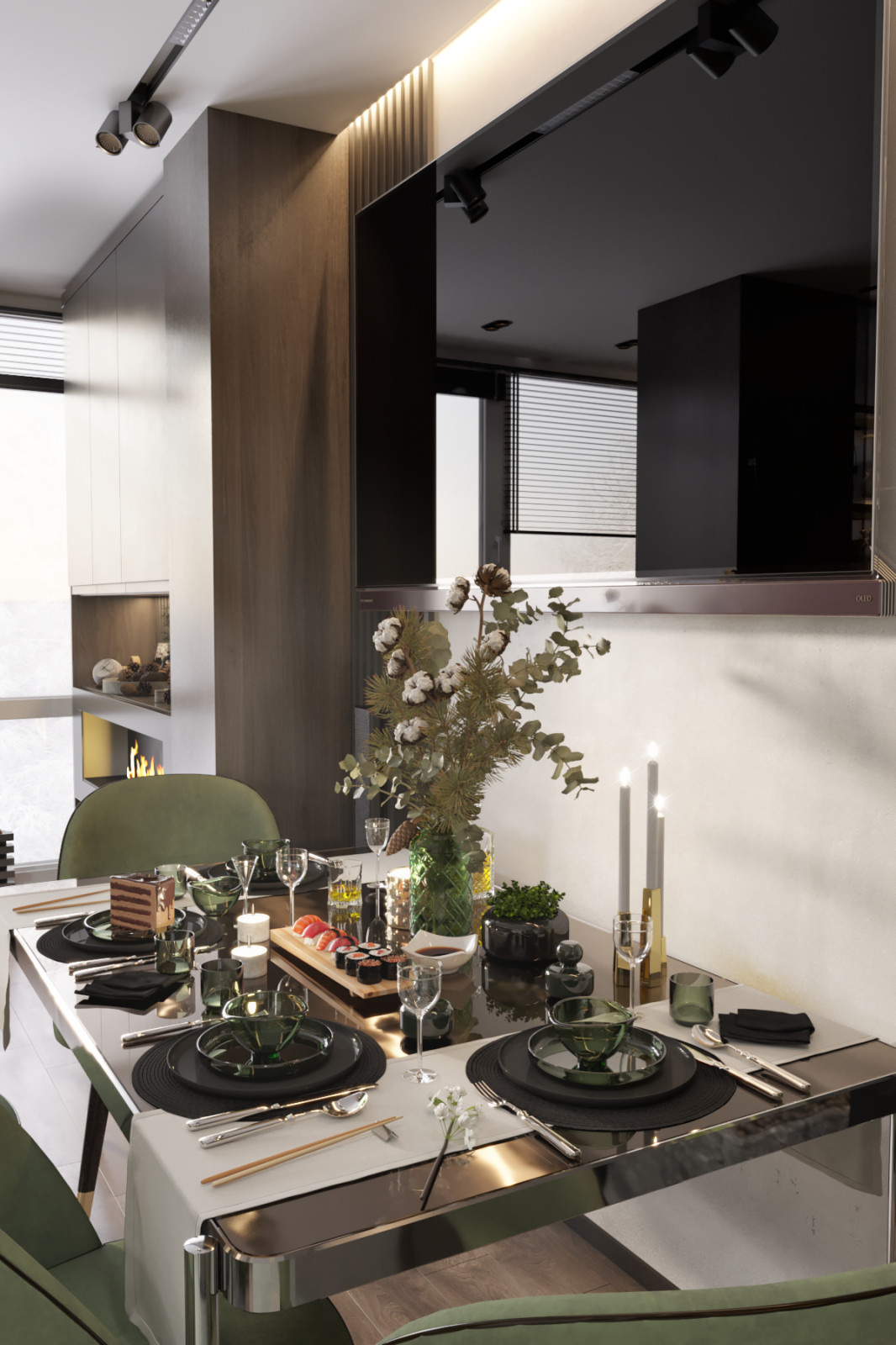 Modern khaki apt. by ACG Group