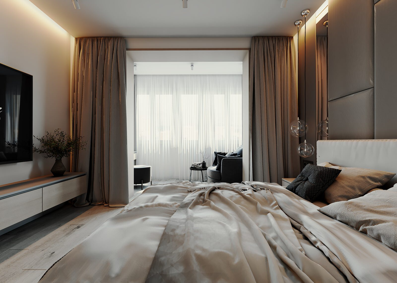 the bedroom