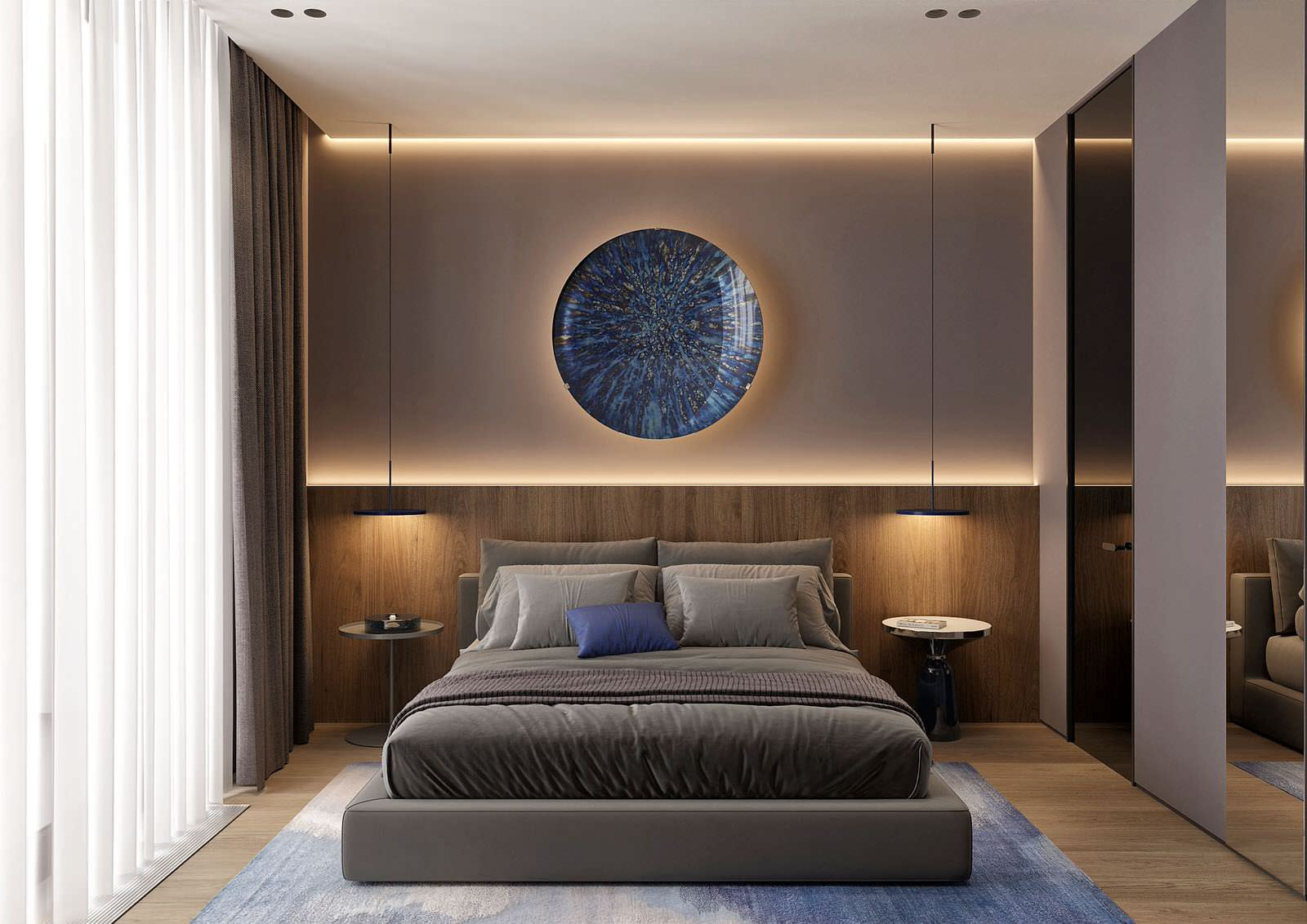 Спальня с цветом Электрик  Bedroom in Electic Colore