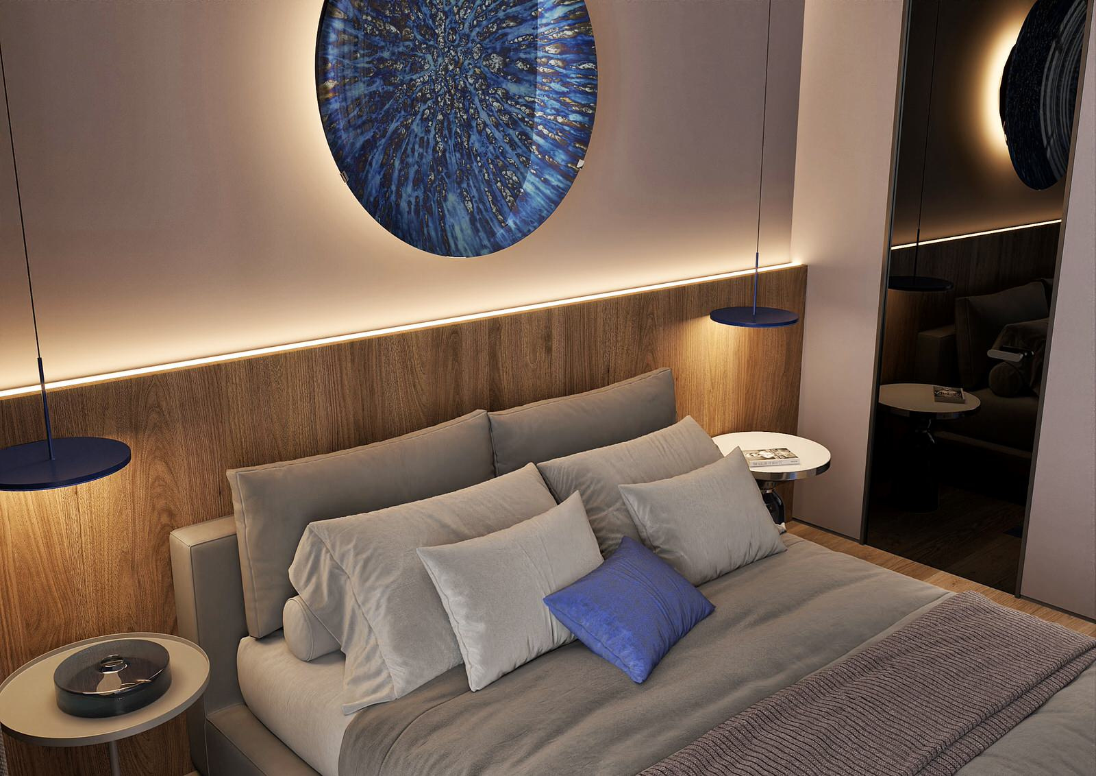 Спальня с цветом Электрик Bedroom in Electic Colore