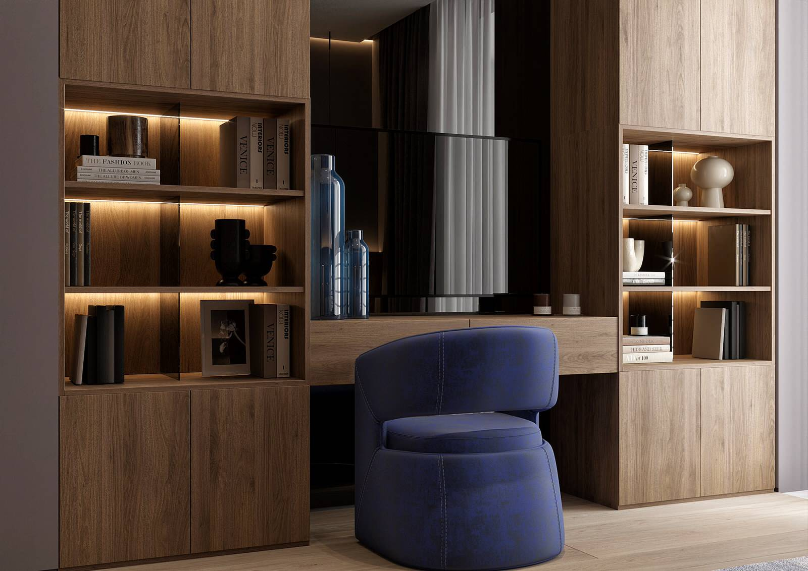 Спальня с цветом Электрик Bedroom in Electic Colore