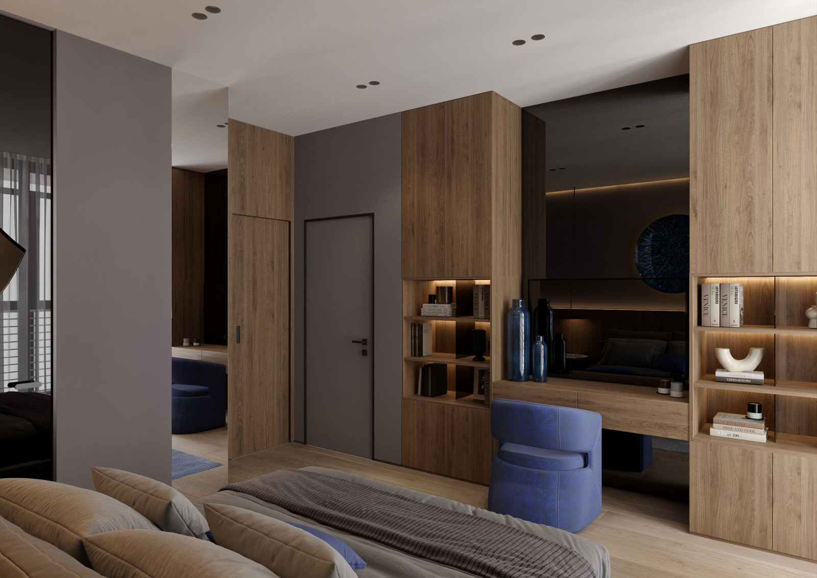 Спальня с цветом Электрик Bedroom in Electic Colore