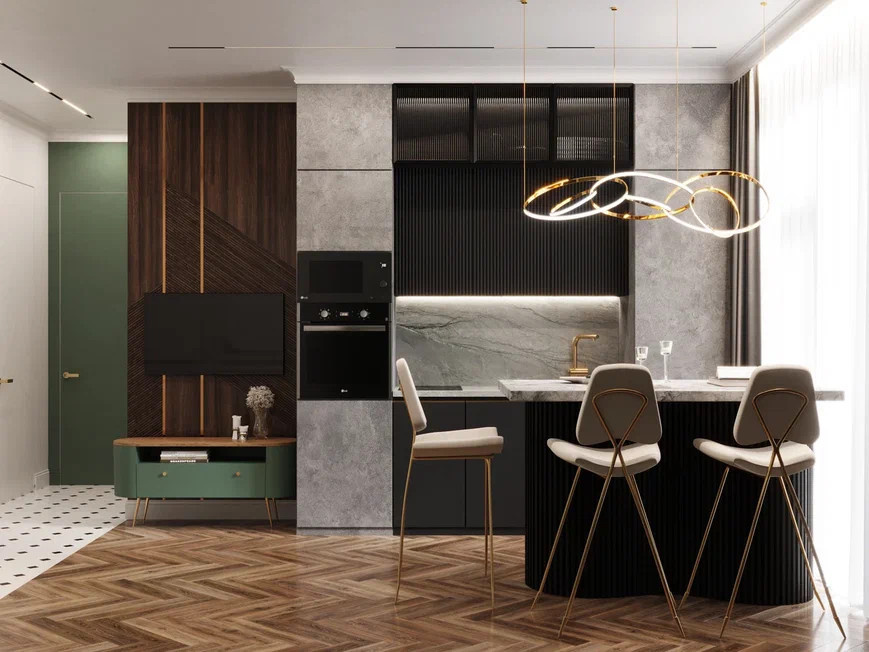 Квартира бизнес класса 75м² в стиле неоклассика