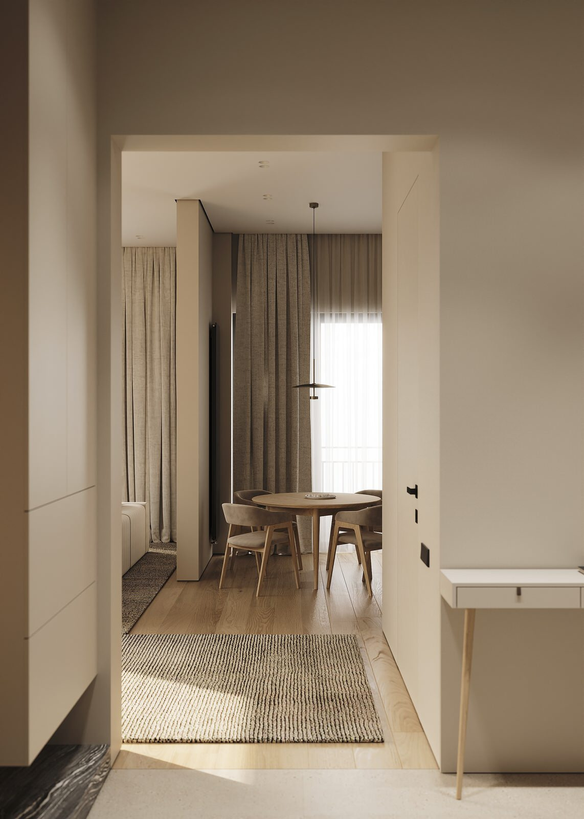Интерьер 2х комнатной квартиры, 60 м2, джапанди