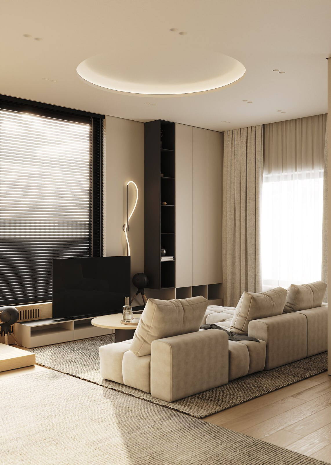 Интерьер 2х комнатной квартиры, 60 м2, джапанди