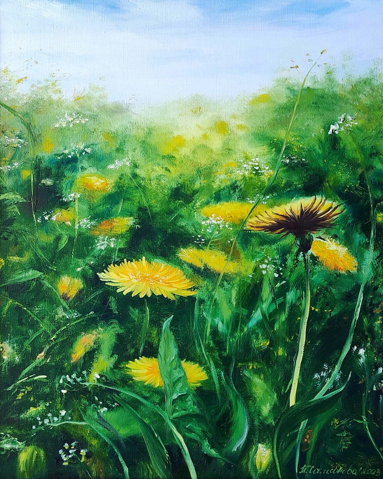 Картина "Одуванчики"