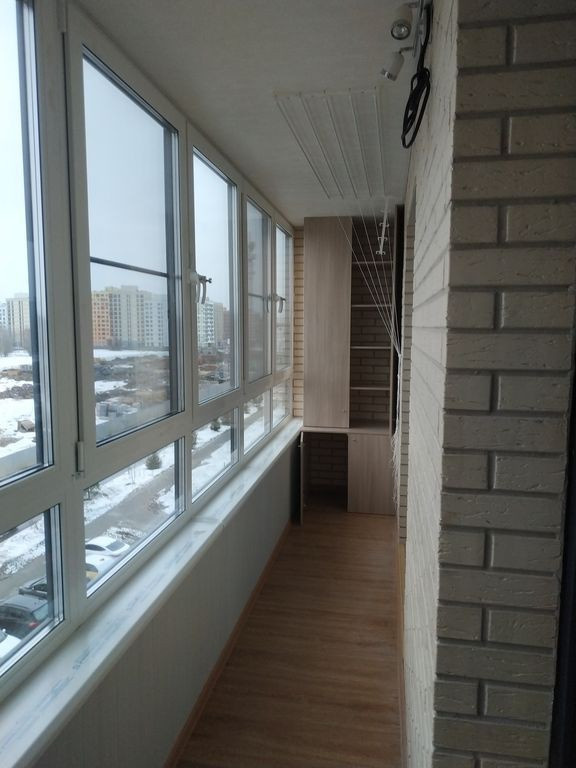 Замена остекления от застройщика и отделка лоджии