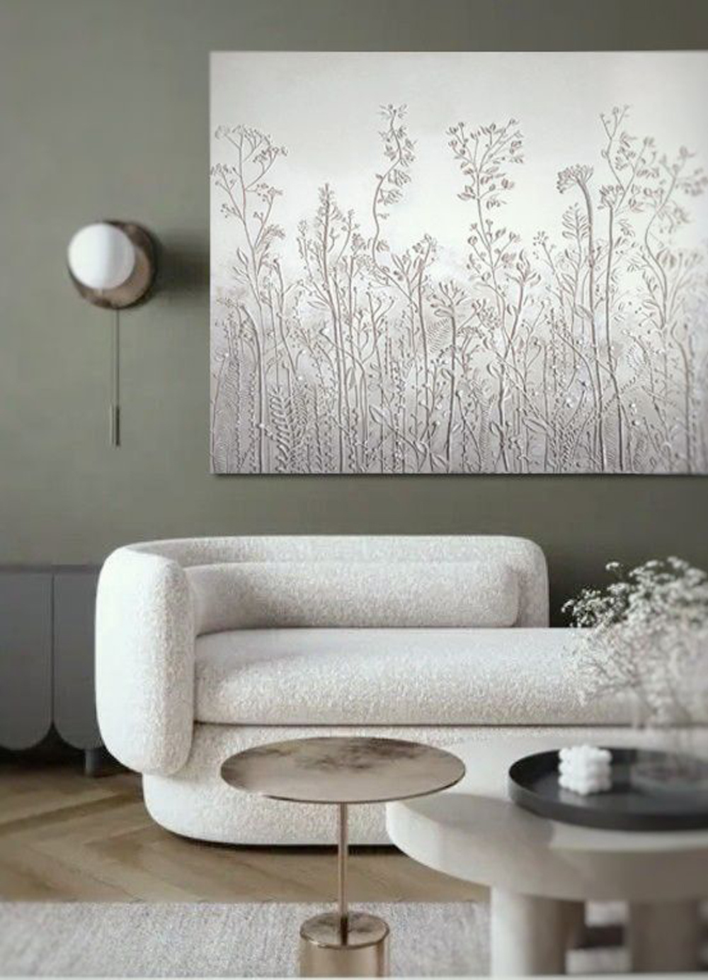 Интерьерные картины и панно. Барельеф на холсте