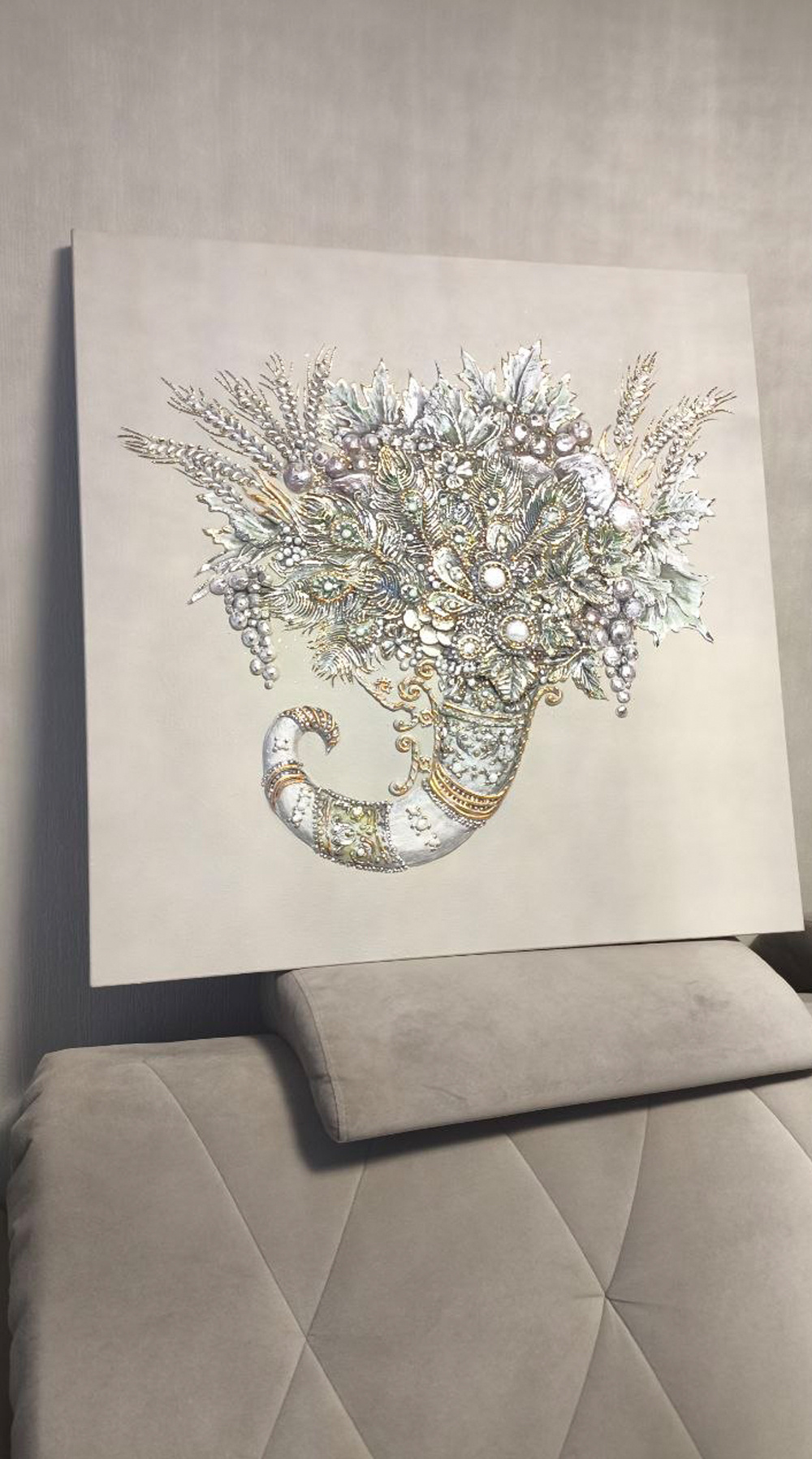 Интерьерные картины и панно. Барельеф на холсте