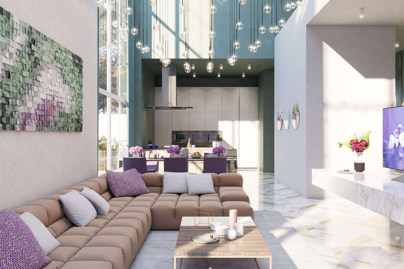 Living Room & Kitchen