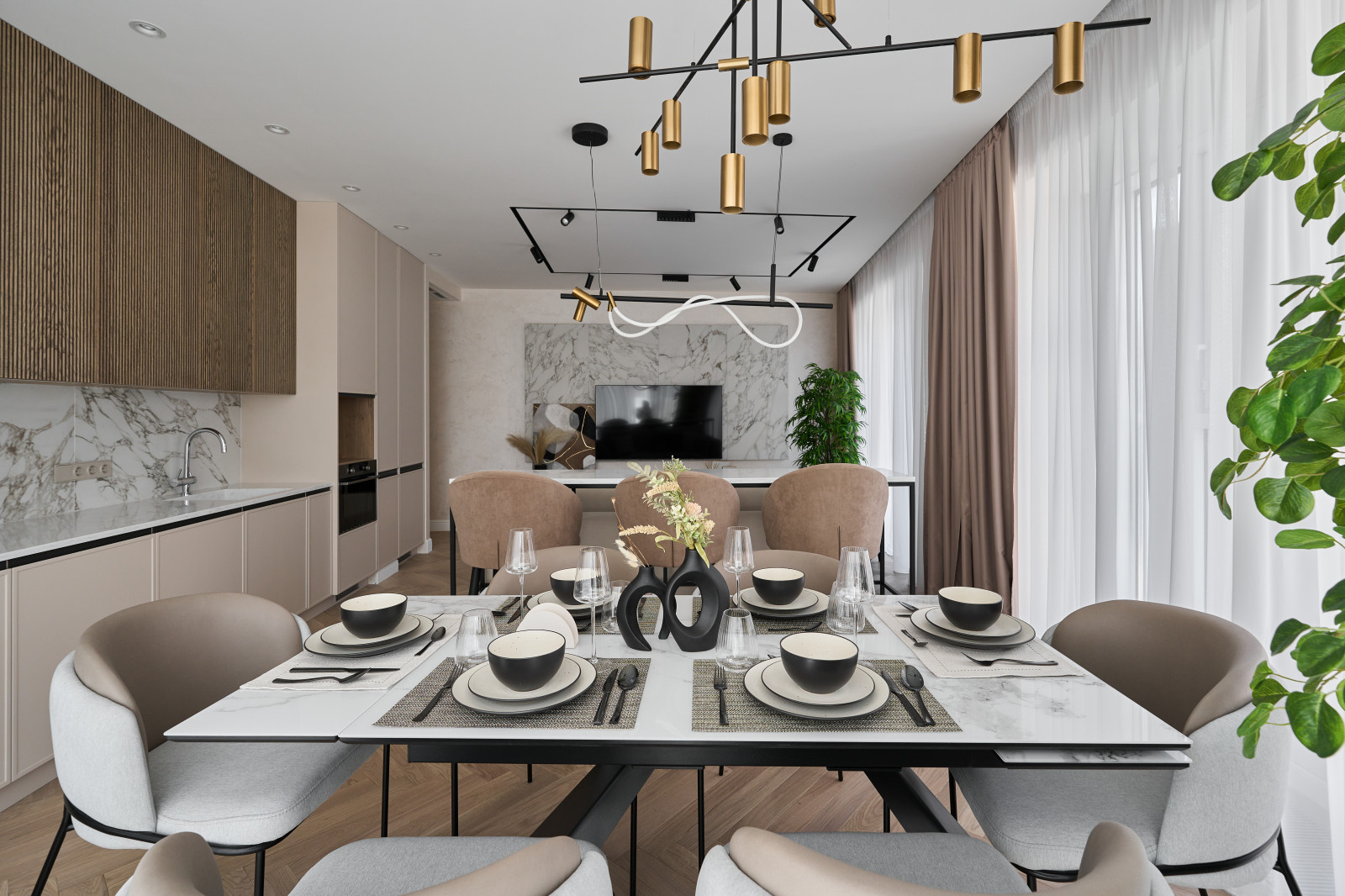 Евро 4к квартира 131 кв.м в ЖК "SKY HOUSE"
