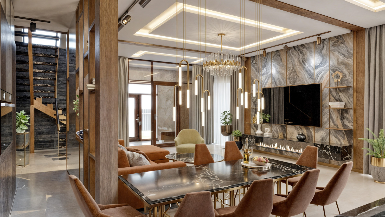 Living room in River house