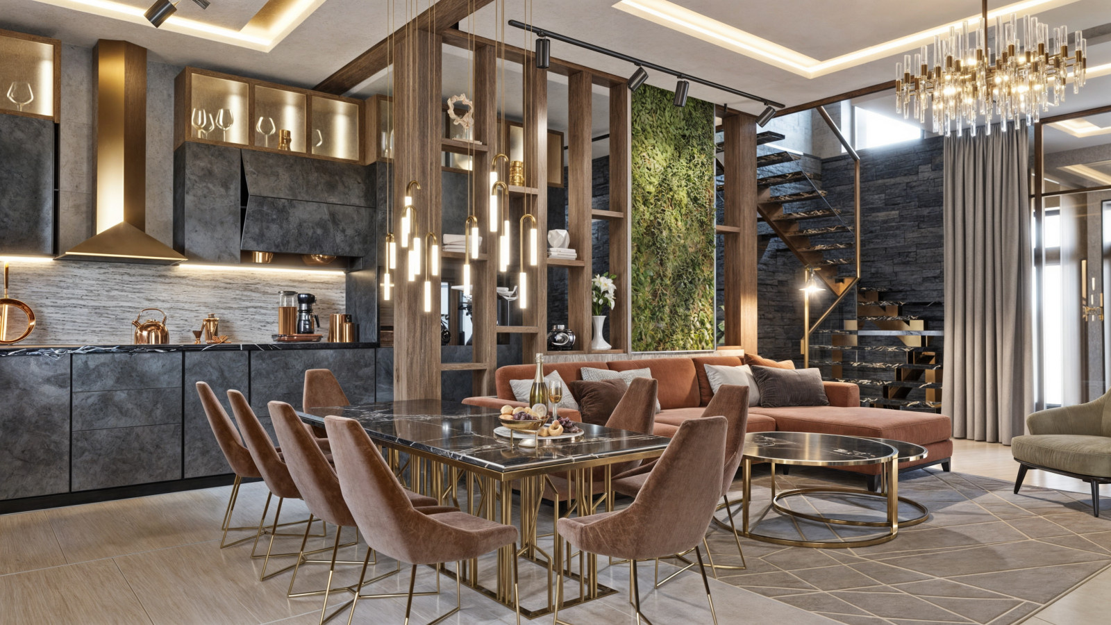 Living room in River house