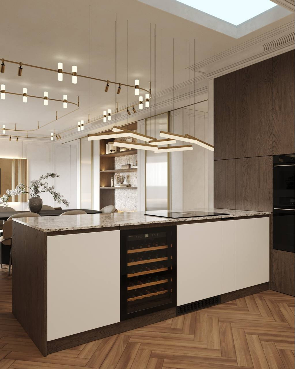 Уютная кухня-гостиная 51,1 м².