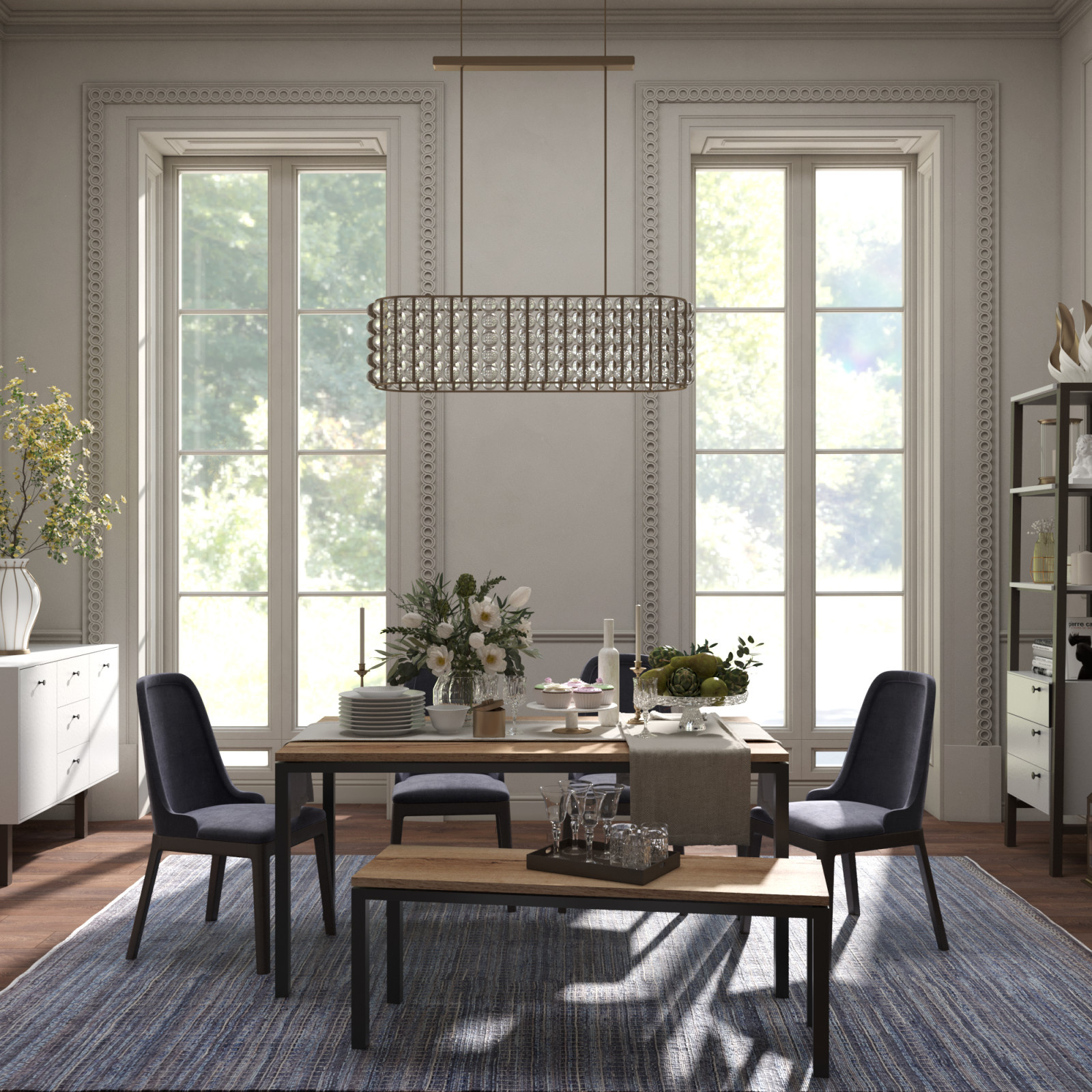 Modern luxury dining room