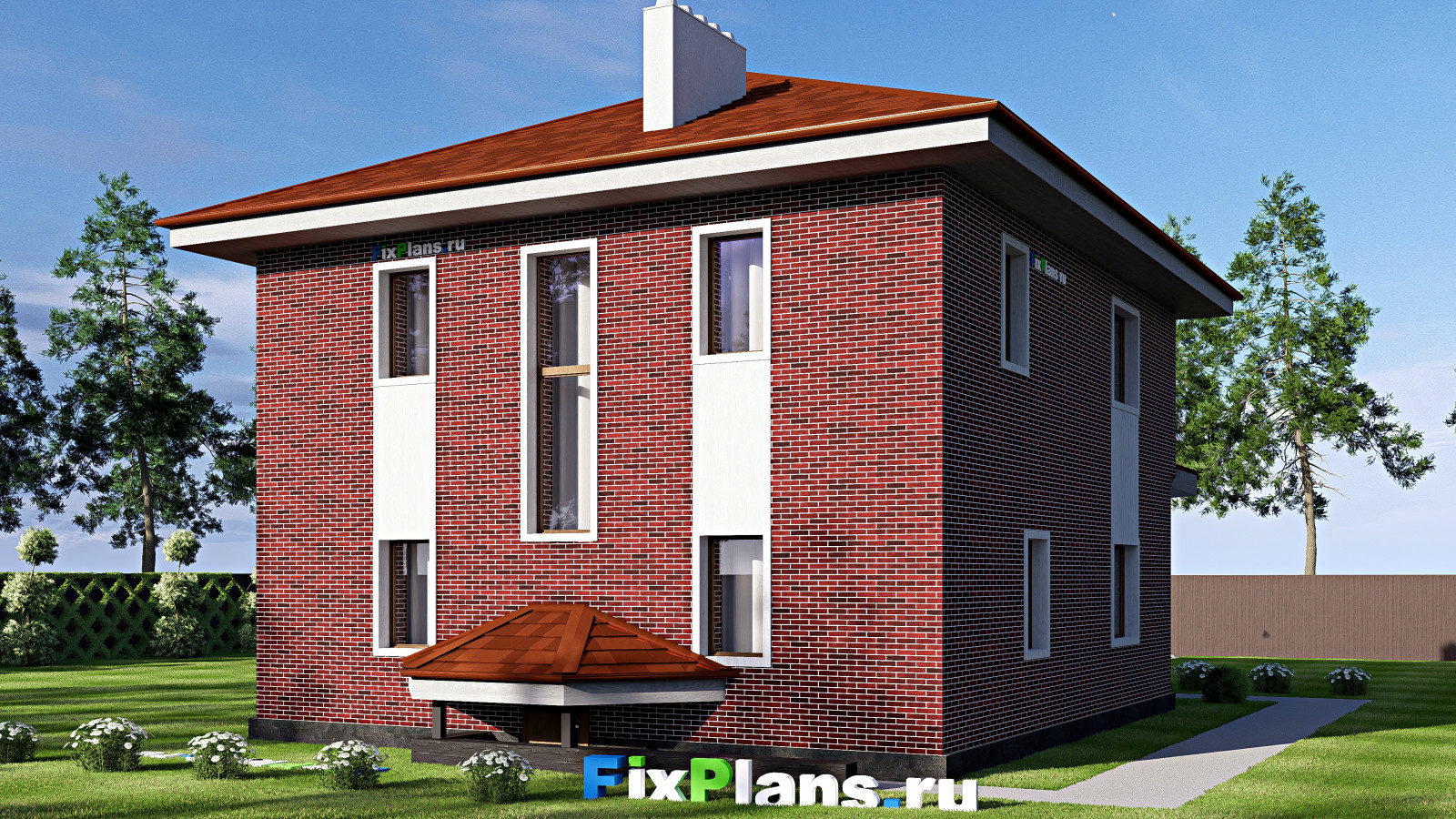 Проект двухэтажного дома 14х10 м S242м2 F-17468