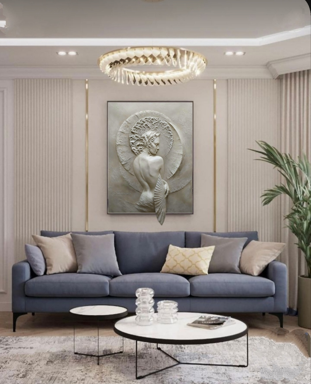 Обложка проекта: Интерьерная картина барельеф