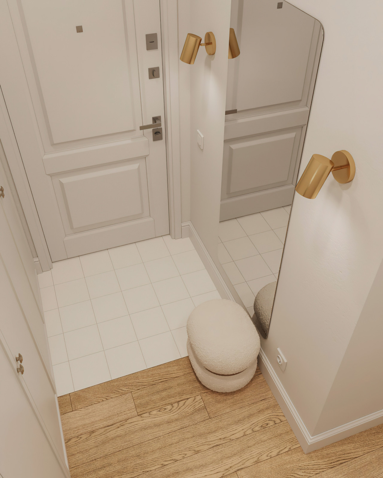 18. Clean 64 м². Прихожая