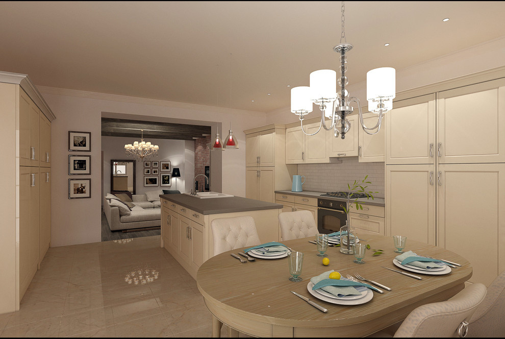 Townhouse. Moscow. New classic with rustic features