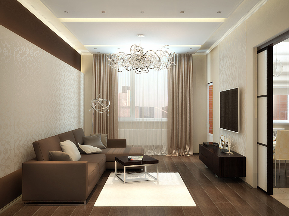 Apartment interior design in style Art Nouveau