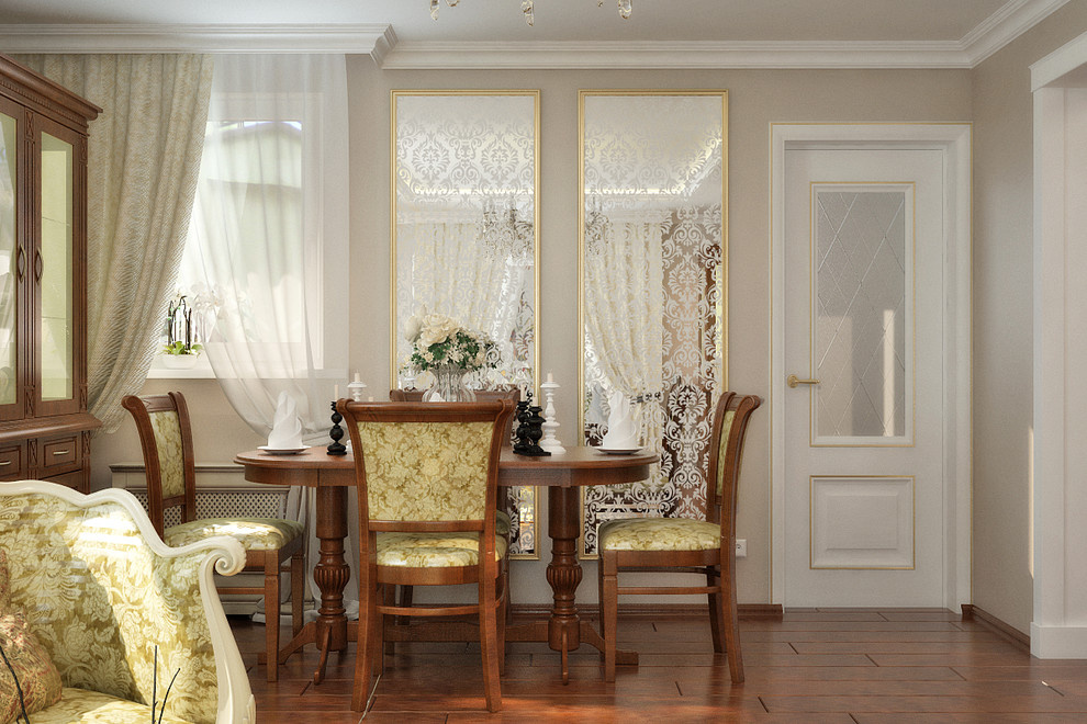 Neoclassic in living room interior design 3D vizualisation