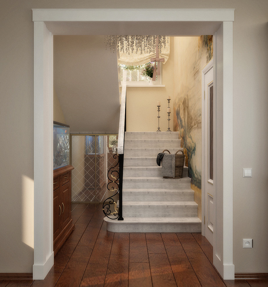 Neoclassic in living room interior design 3D vizualisation