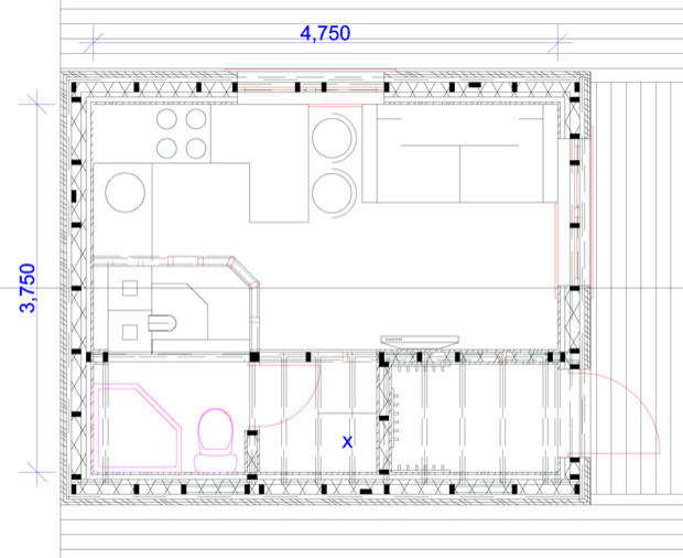 Small House "Ship" 18 sqm
