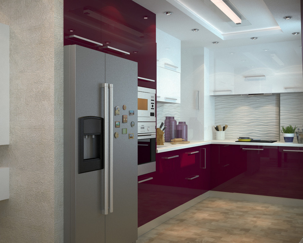Bright and brave colors in interior design - 3D visualization