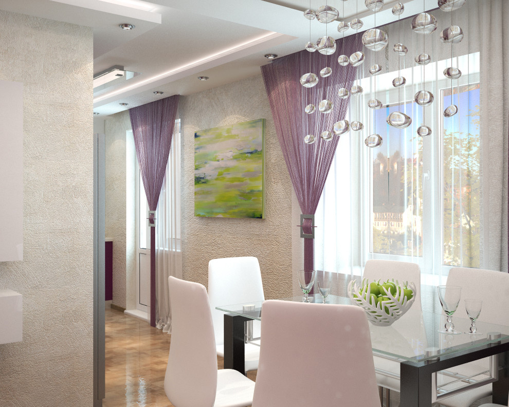 Bright and brave colors in interior design - 3D visualization