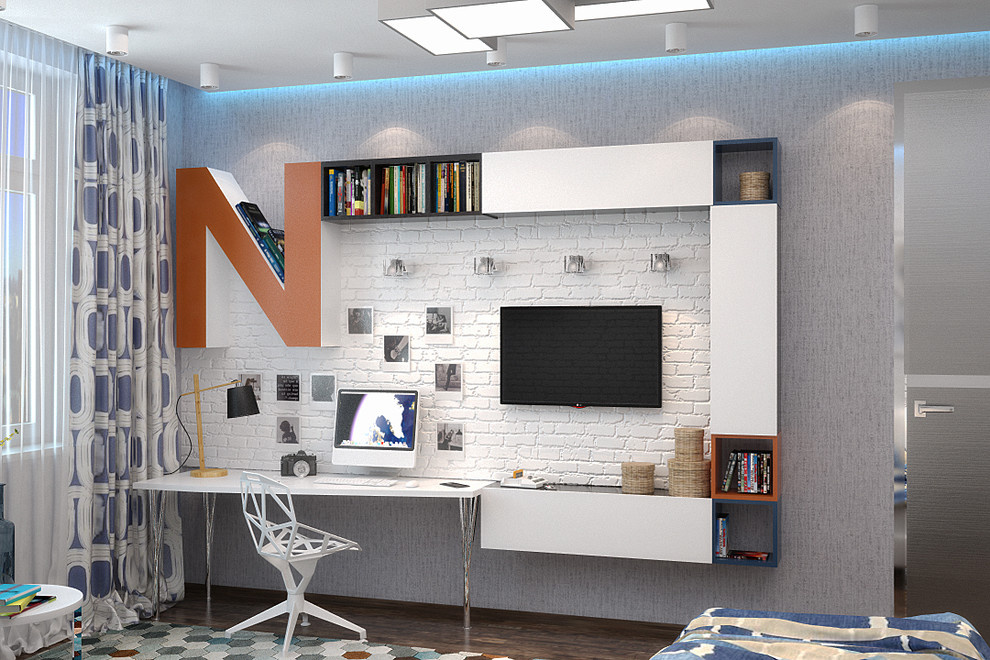 Stylish bedroom for teenager