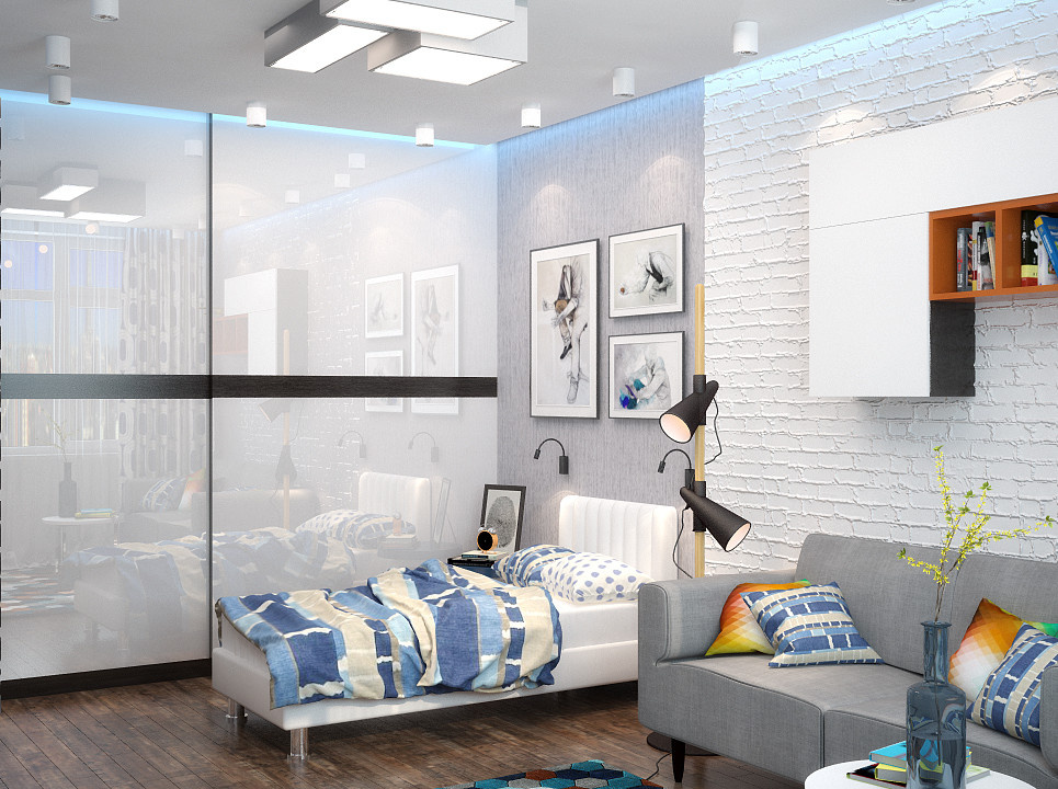 Stylish bedroom for teenager