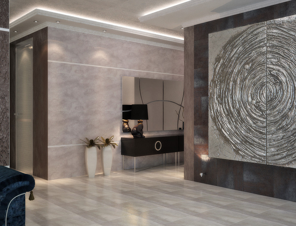 Corridor interior design in minimalist style