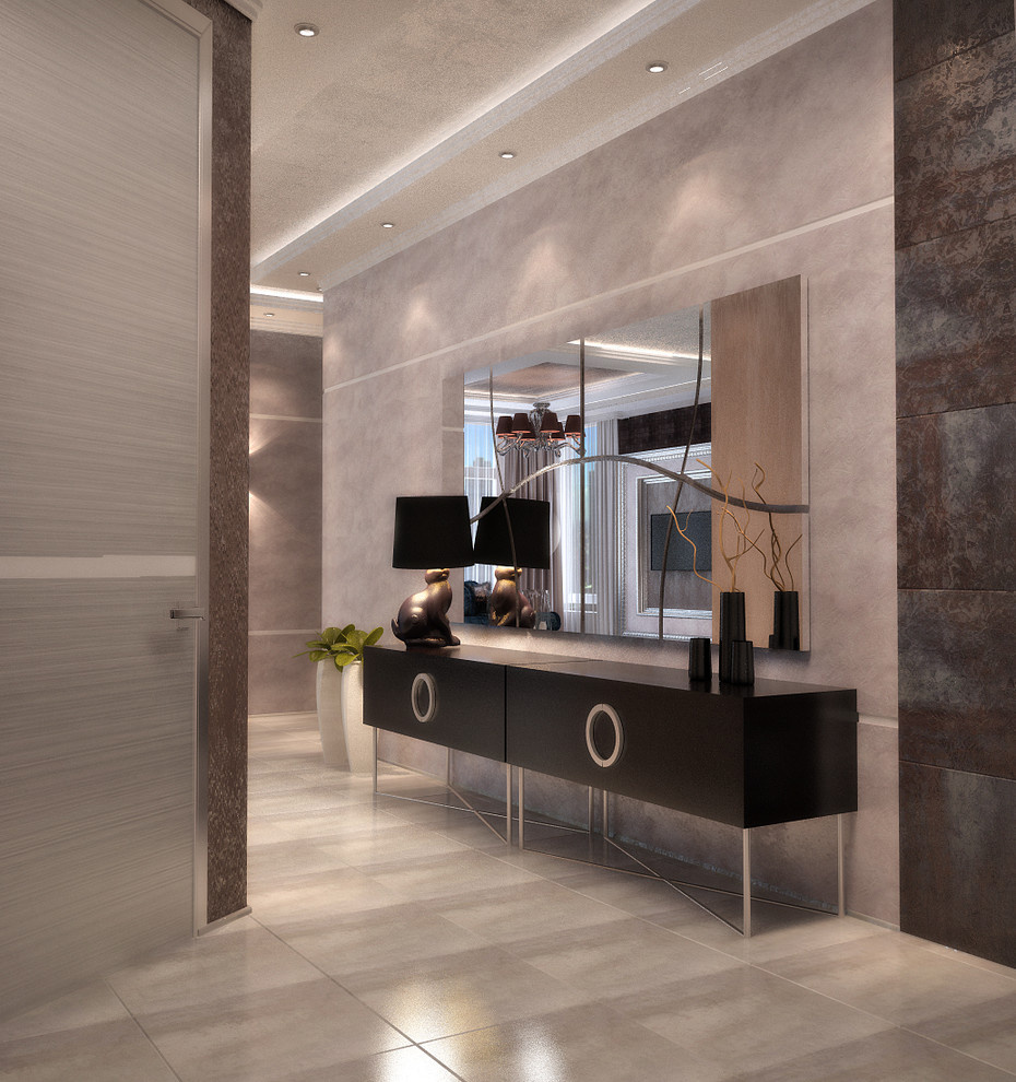 Corridor interior design in minimalist style