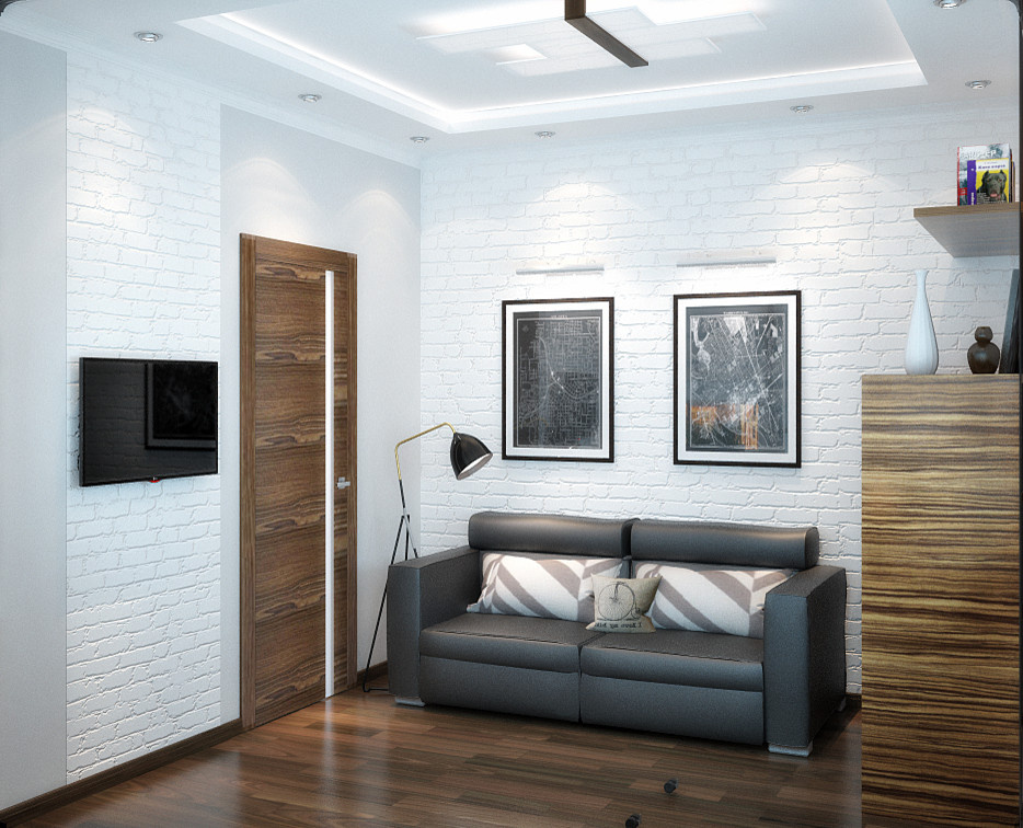 Bedroom, hall and home office in neoclassical style
