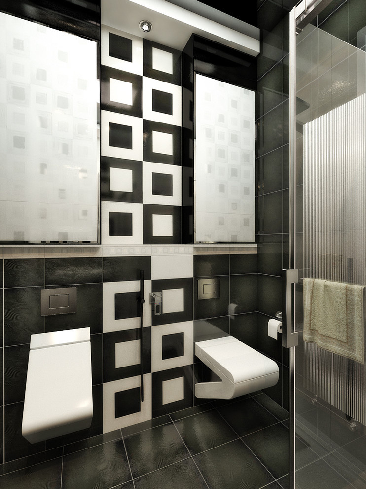 Black and white in bathroom design