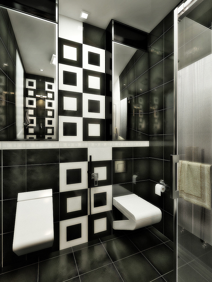Black and white in bathroom design