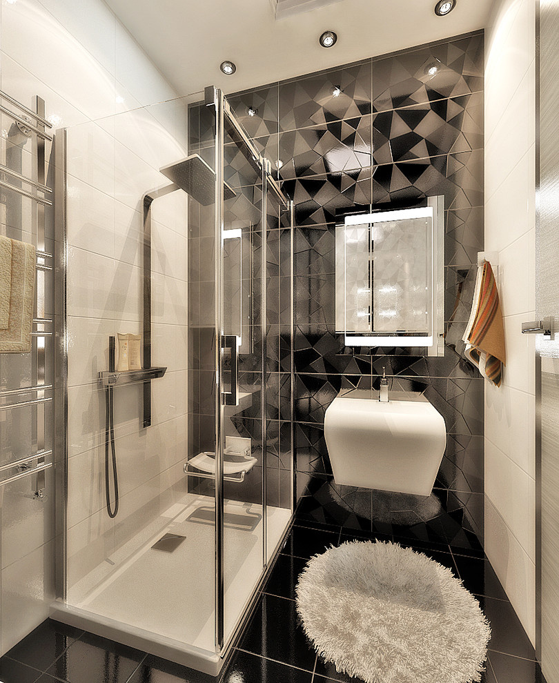 Black and white in bathroom design