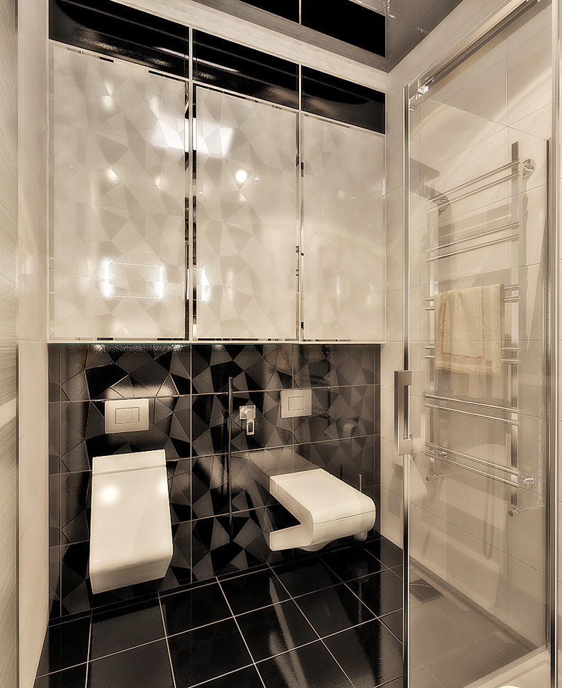 Black and white in bathroom design