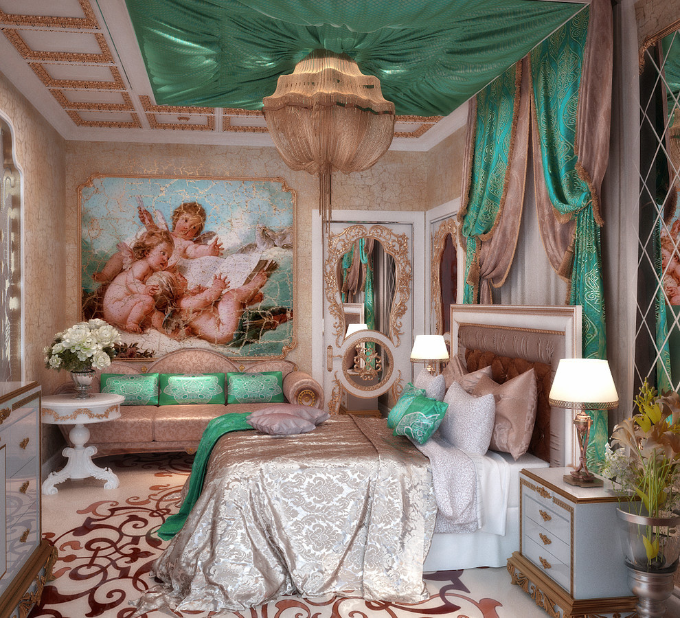 Luxury bedroom interior - 3D vizualisation