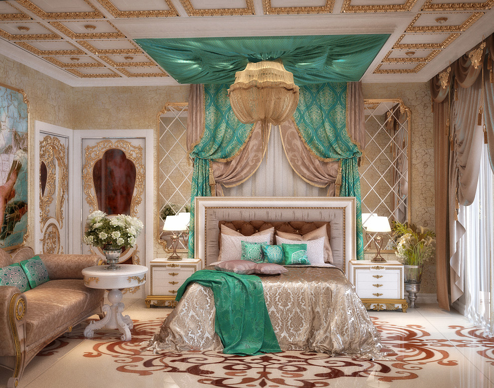 Luxury bedroom interior - 3D vizualisation