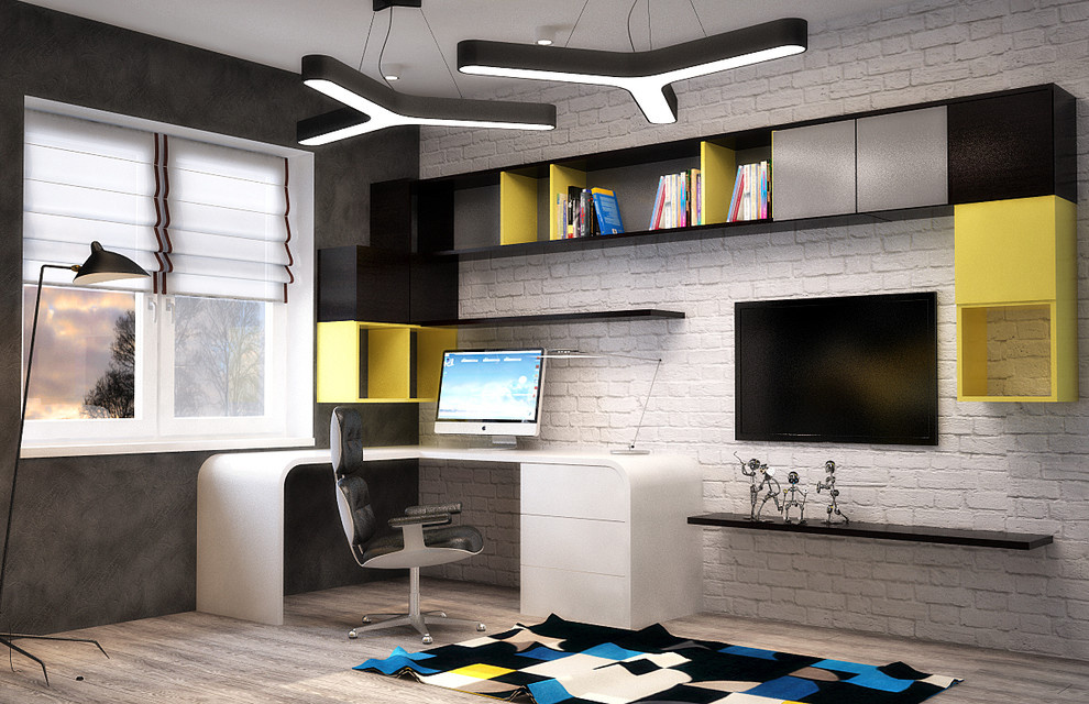 Teen bedroom in high tech style - 3D vizualisation