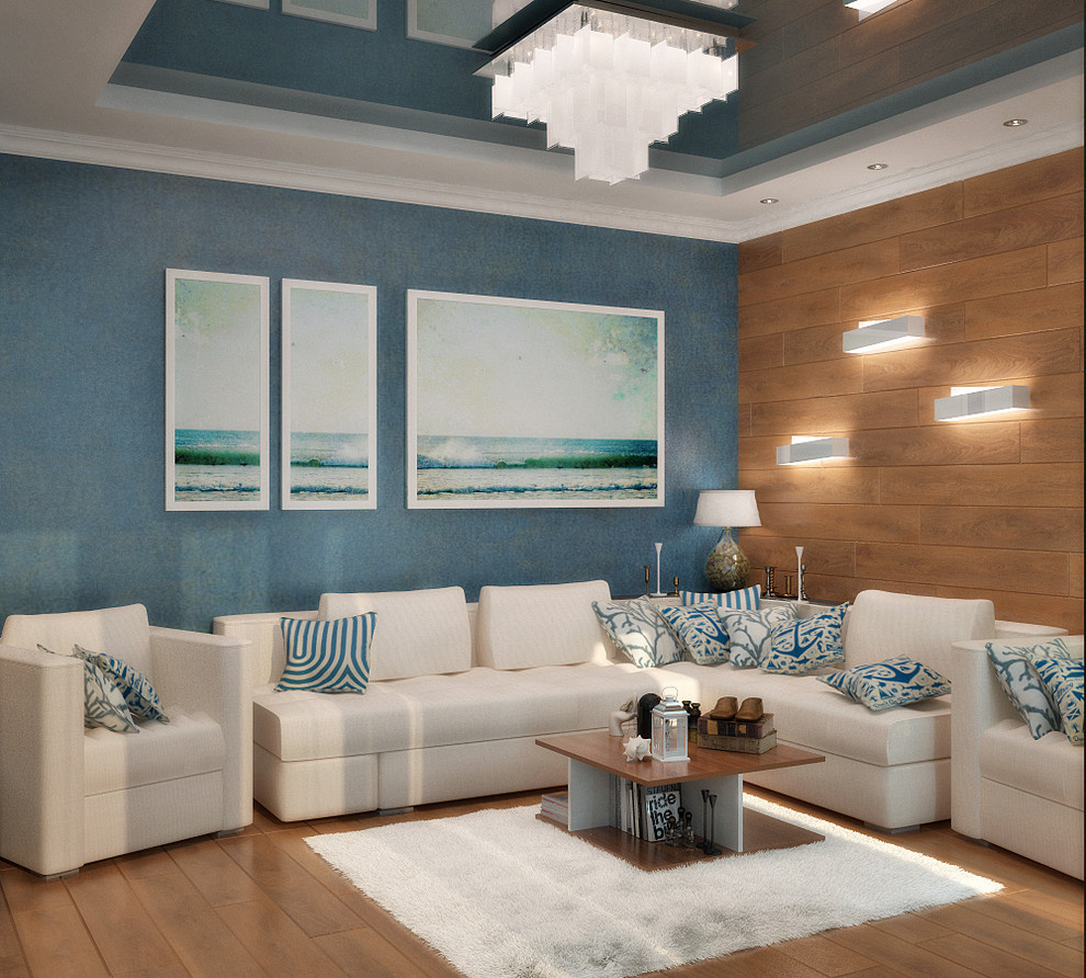 Sea breath in living room interior