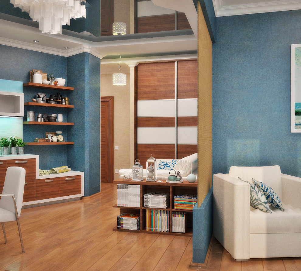 Sea breath in living room interior