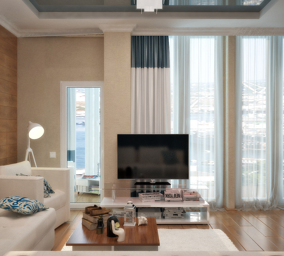 Sea breath in living room interior
