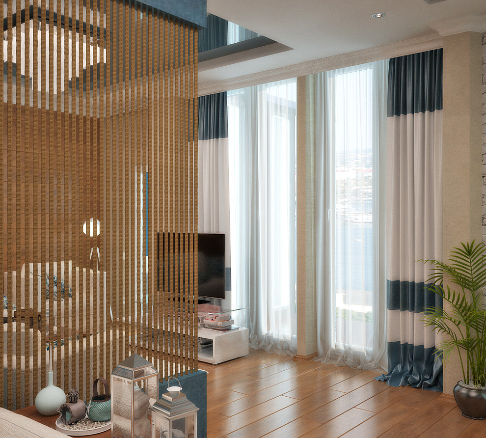 Sea breath in living room interior