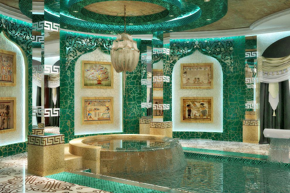 Pool interior design - 3D visualization