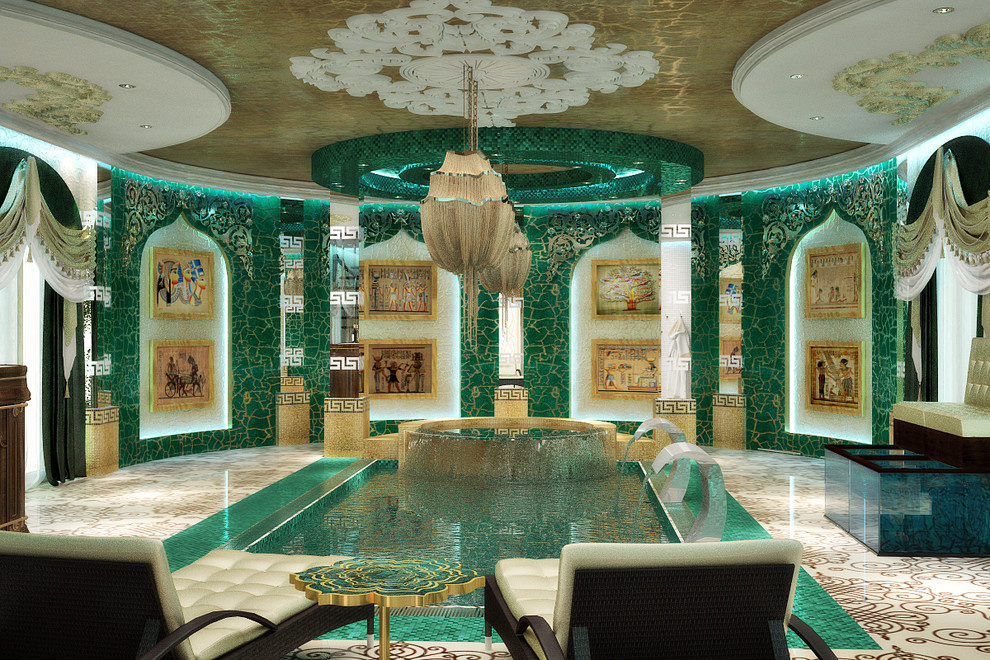 Pool interior design - 3D visualization